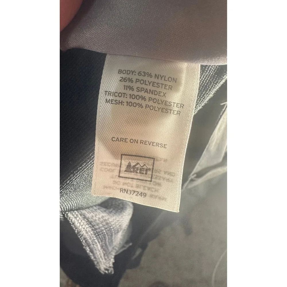 REI Mens Hiking Pants Black 40W x 30L Technical Outdoor Stretch Ankle Zip